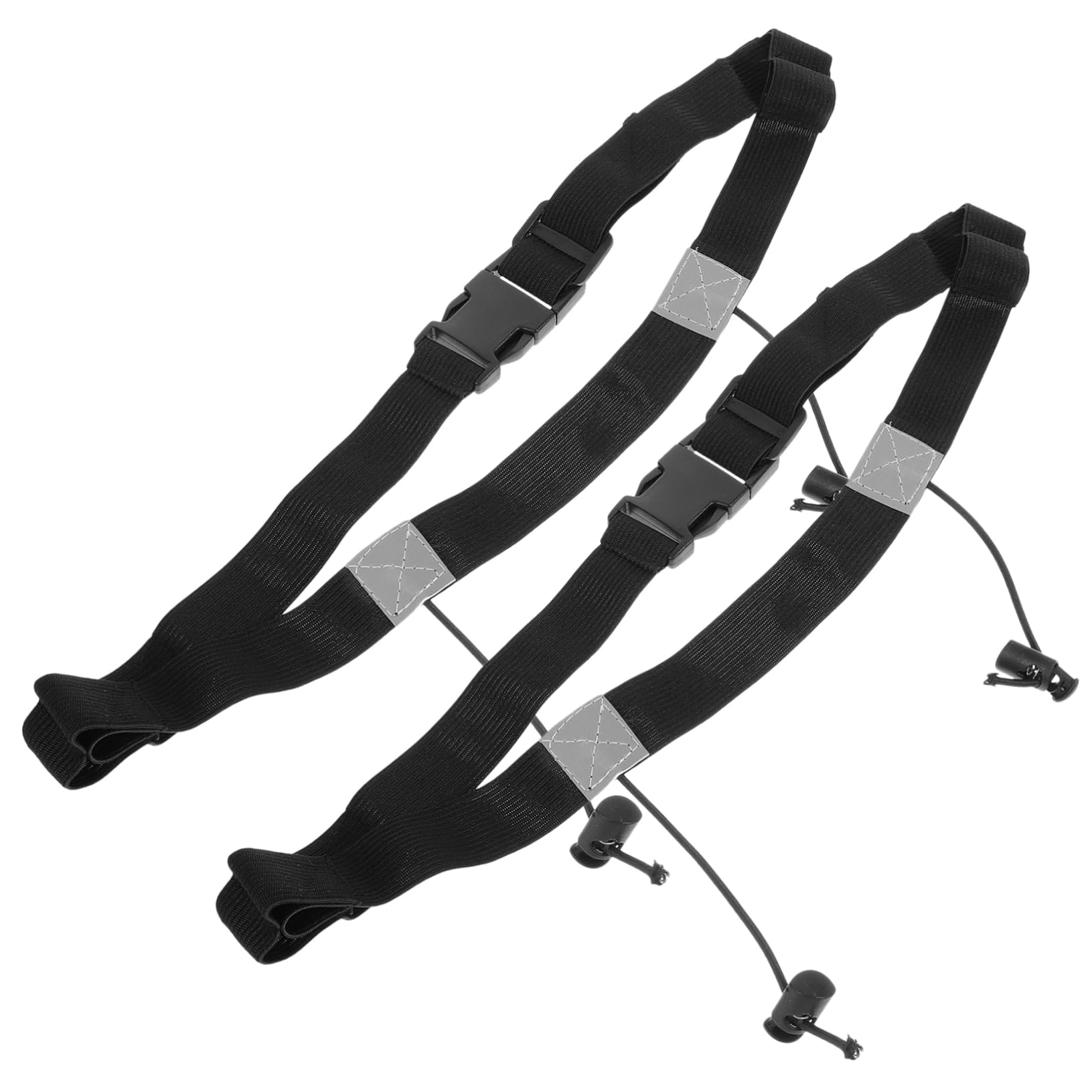 JEWEDECO 2pcs Reflective Safety Belt Start Number Tape Race Bib Holder Race Number Belt Run Start Number Holder Running Race Number Bib Belt Start Number Magnets Reflective Waistband