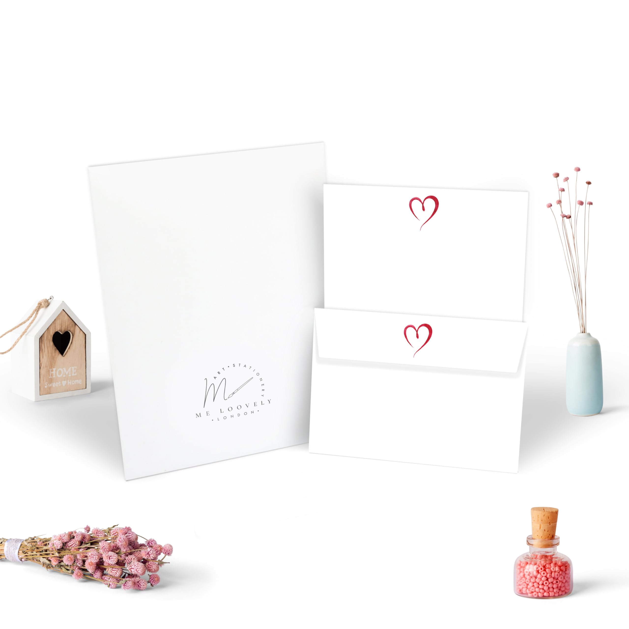 Set Carta Da Lettere Vintage - 32 Fogli E 16 Buste Motivo Floreale - Foto 3