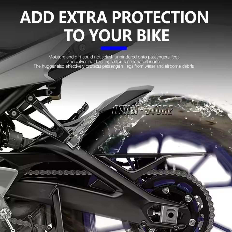 Motorcycle Accessories Rear Fender Hugger Extension Mudguard Mud Guard Extender For Yamaha XSR900 XSR 900 2013-2021 (Carbon fiber)