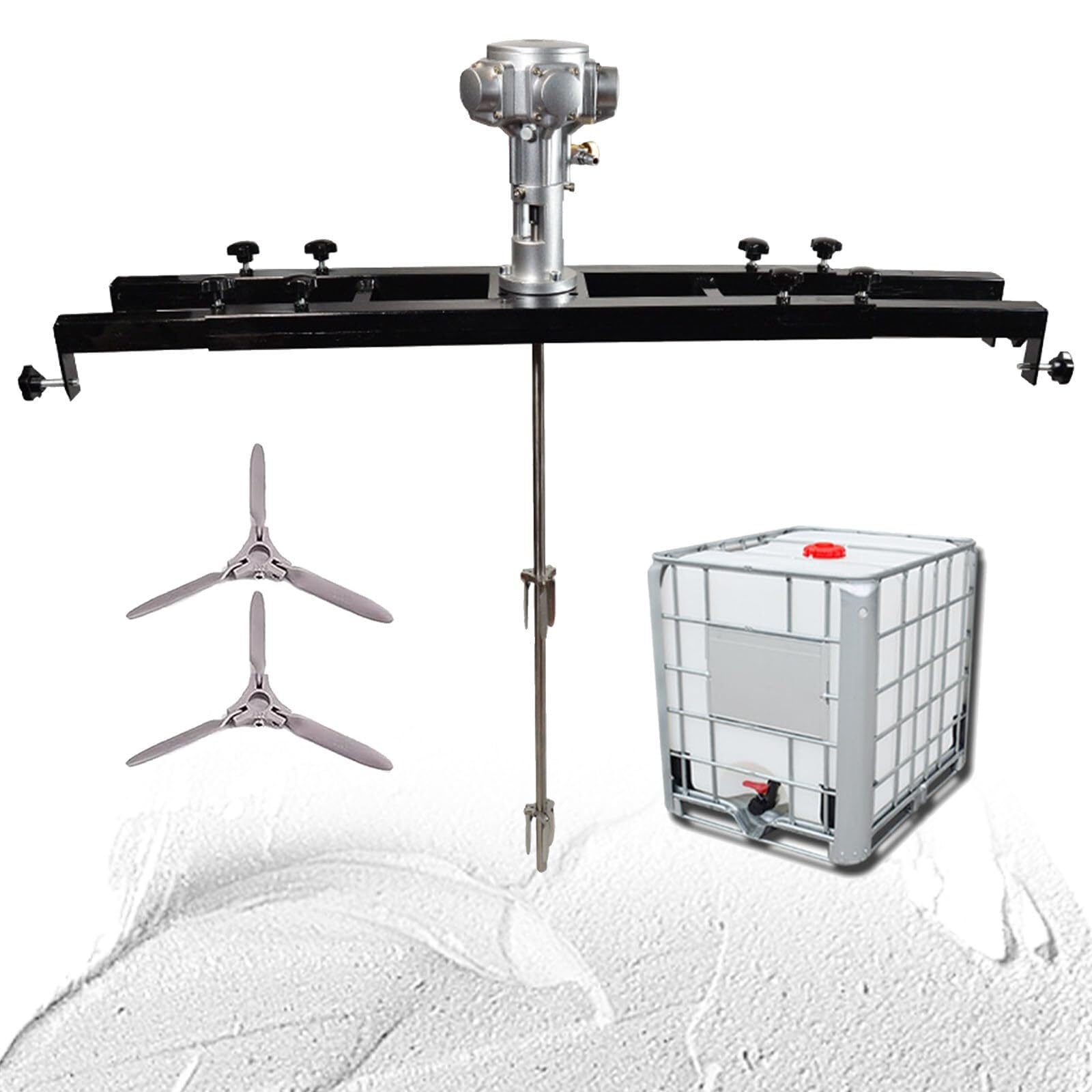 JKJZSALJ Electric Tank Mixer Machine 1/2Hp 3/4Hp 1Hp Ibc Air Agitator With Pneumatic Bracket, No-Load Rpm 2500Rpm/1800Rpm/1000Rpm, Paint Stirring Tool,Threecylinders