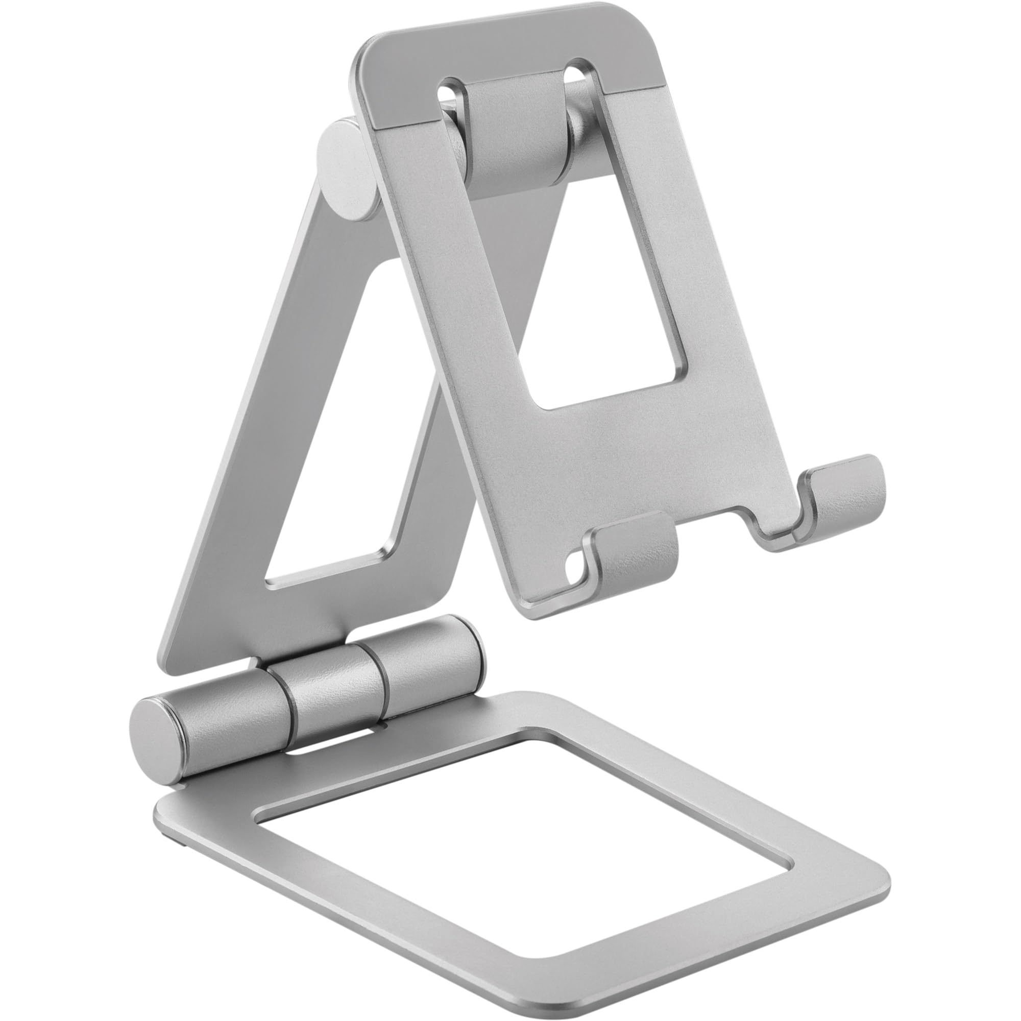 InLine Smartphone & Tablet Halter aus Aluminium, klappbar, stabil, rutschfest, mit Kabelmanagement, für Geräte bis 10 Zoll, 55729A