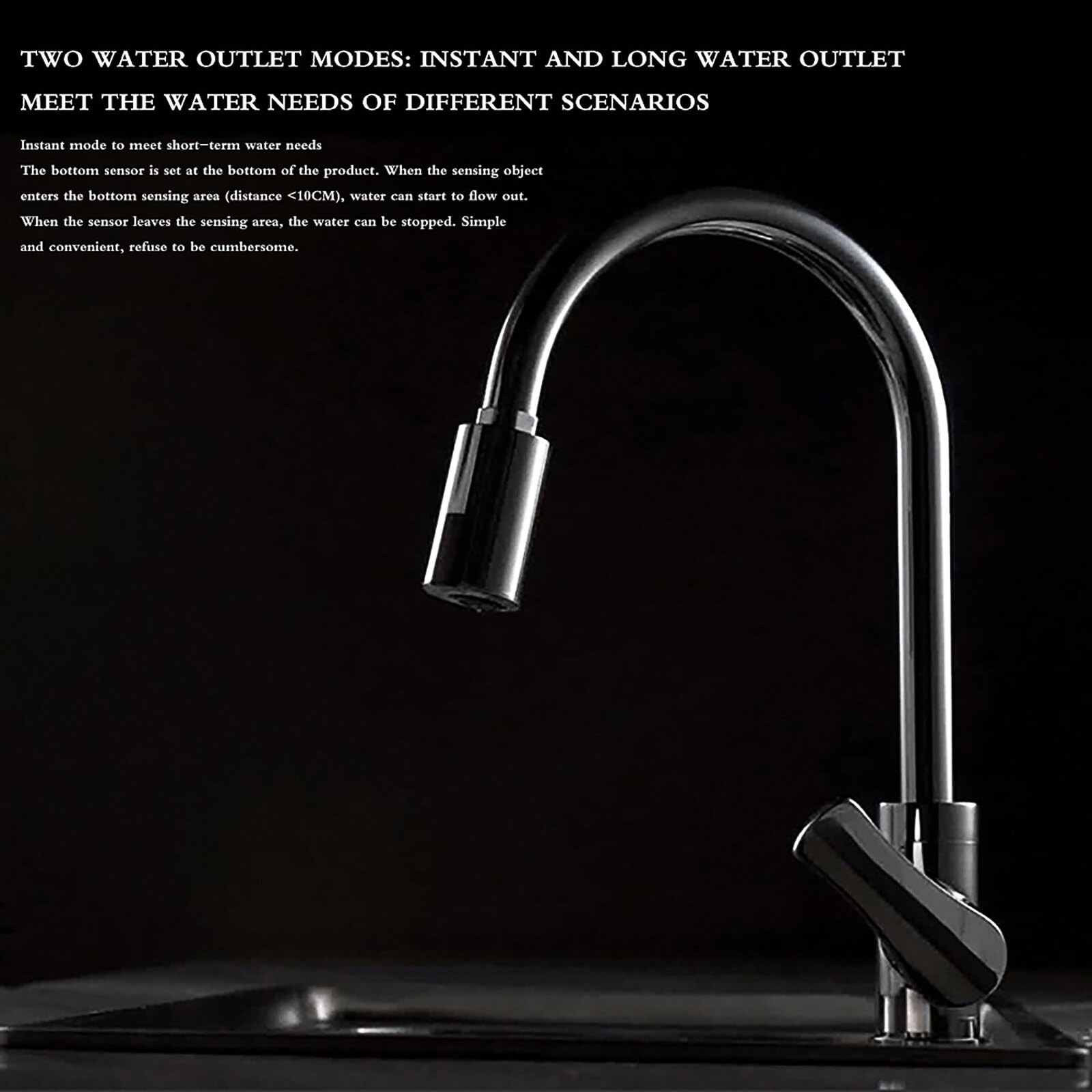 Rubinetto Automatico Con Sensore a Risparmio Acqua - Caricatore USB, Adattatore a Infrarossi Senza Contatto per Cucina, Bagno, Ristorante
