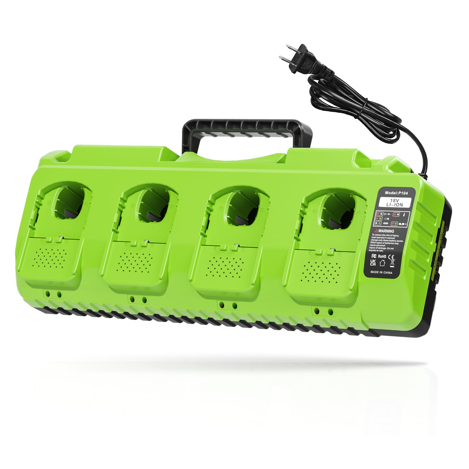 Replace Ryobi 18V Battery Charger,4-Port Fast Multi-Battery Charging Station with Dual US…