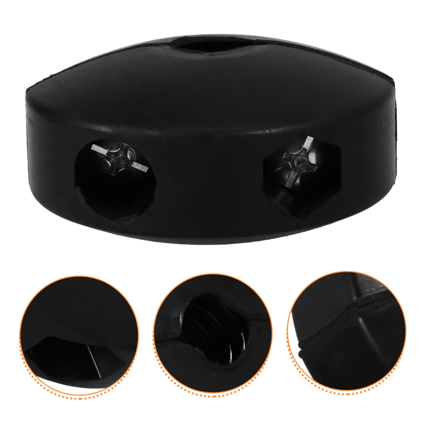 WOONEKY Pipe Reel Accessories Stopper for Hose Reel Conditioner Hose Stopper Hose Reel Replacement Parts Hose Clip Hose Clamp ???? ?????? Hose Reels Stopper Hose Reel Stop 3/8 Rubber Black