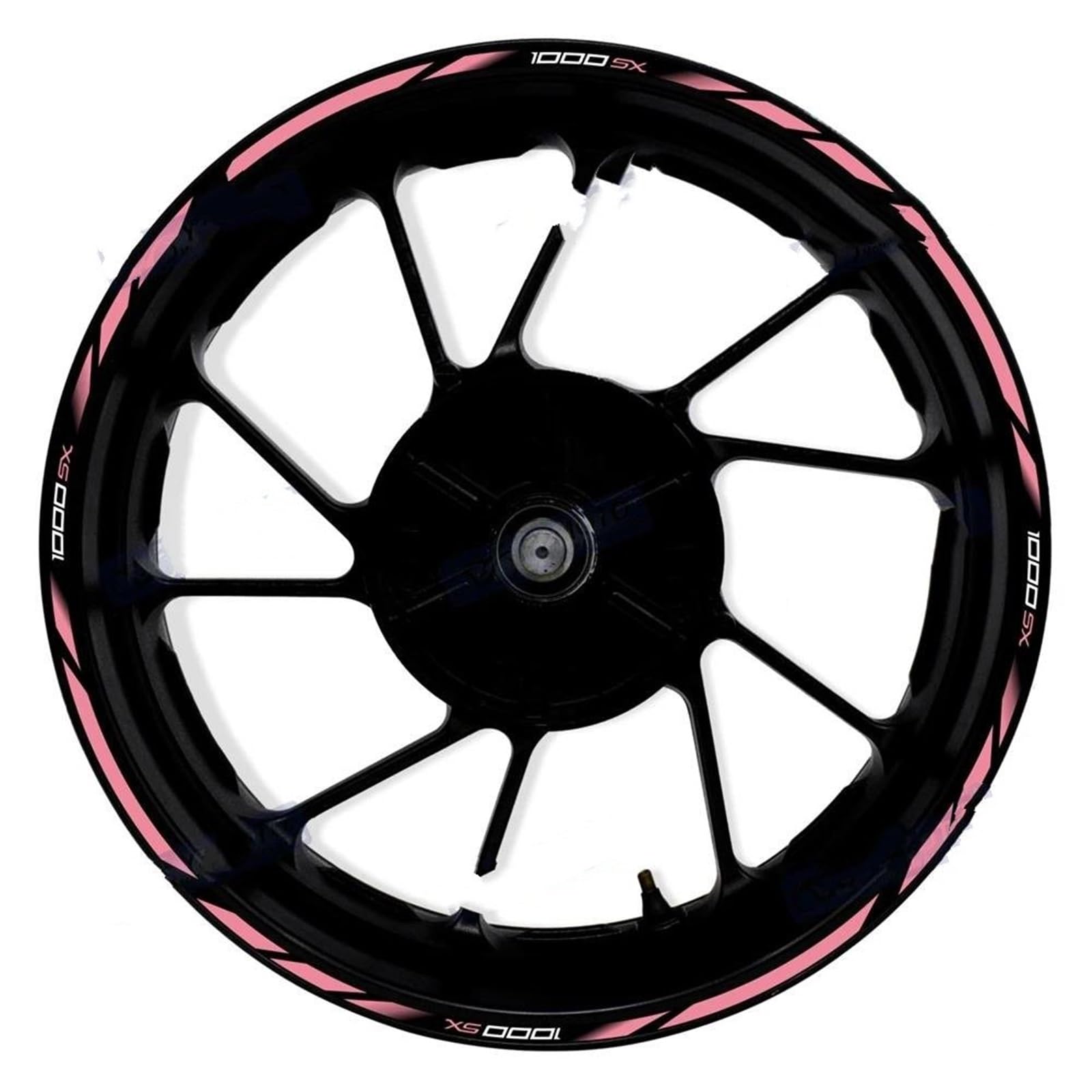 Motorcycle 17 Inch Front and Rear Stripe Decals Wheel Rim Stickers for Kawasaki 1000SX for Z1000SX(Color6)