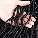 6Packs/Lot 20'' Wavy Faux Locs Crochet Synthetic Braiding Hair 20 inch Soft Curly Fauxlocs Havana Mambo Twist Hair Extensions Braids Dreadlocks 24Roots(20'' (6 packs/lot), 1B#)