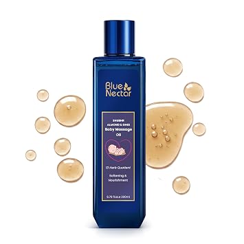 Blue Nectar Ayurvedic Baby Oil with Ghee & Coconut Oil for Baby Massage