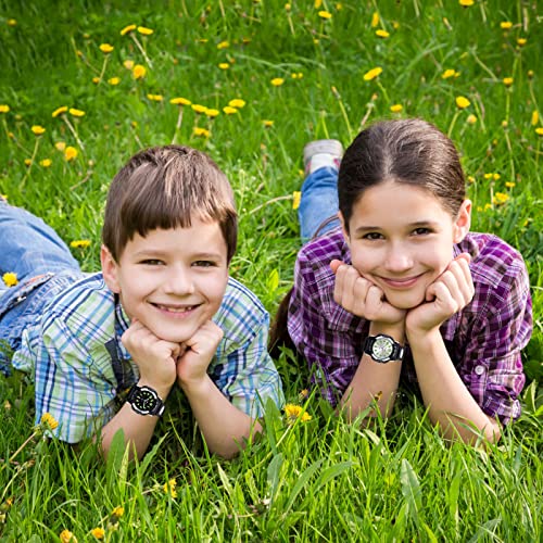 ckv kids watch for boys girls ages 5-12 waterproof time teacher easy to read analog sport outdoor children watches with soft band for kids