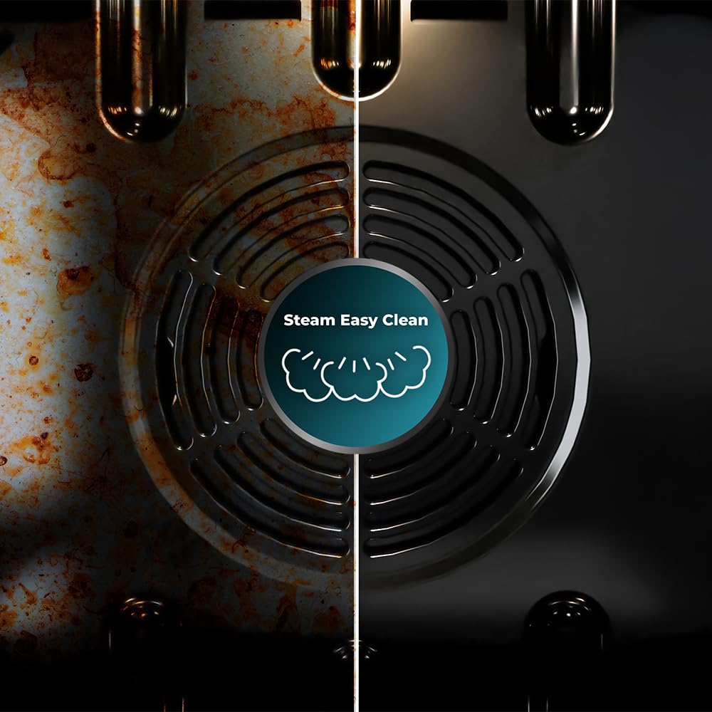 Cecotec Four Encastrable Bolero Hexa 9506000 Glass Black A de 81 L. 11 Fonctions avec Airfryer Master, Pizza Master, Cuisson 3D, Base vapeur X2, Faible consommation, Nettoyage facile, 5 Positions
