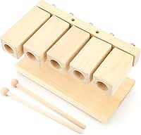 Conjunto de Bloco de Percussão Madeira Bordo Com Martelo, Instrumento Musical Som Claro para Conjunto Popular, Cor Madeira