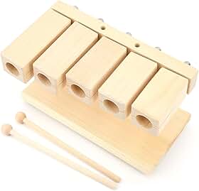 Conjunto de Bloco de Percussão Madeira Bordo Com Martelo, Instrumento Musical Som Claro para Conjunto Popular, Cor Madeira