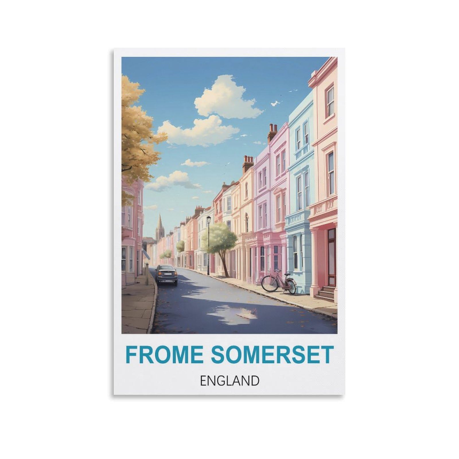 Vintage Metal Tin Signs,Frome Somerset Englands,Garden & Kitchen Poster, Inspirational Sign Home Wall Art Decor for Home Kitchen Bar Club Decoration 15x30cm