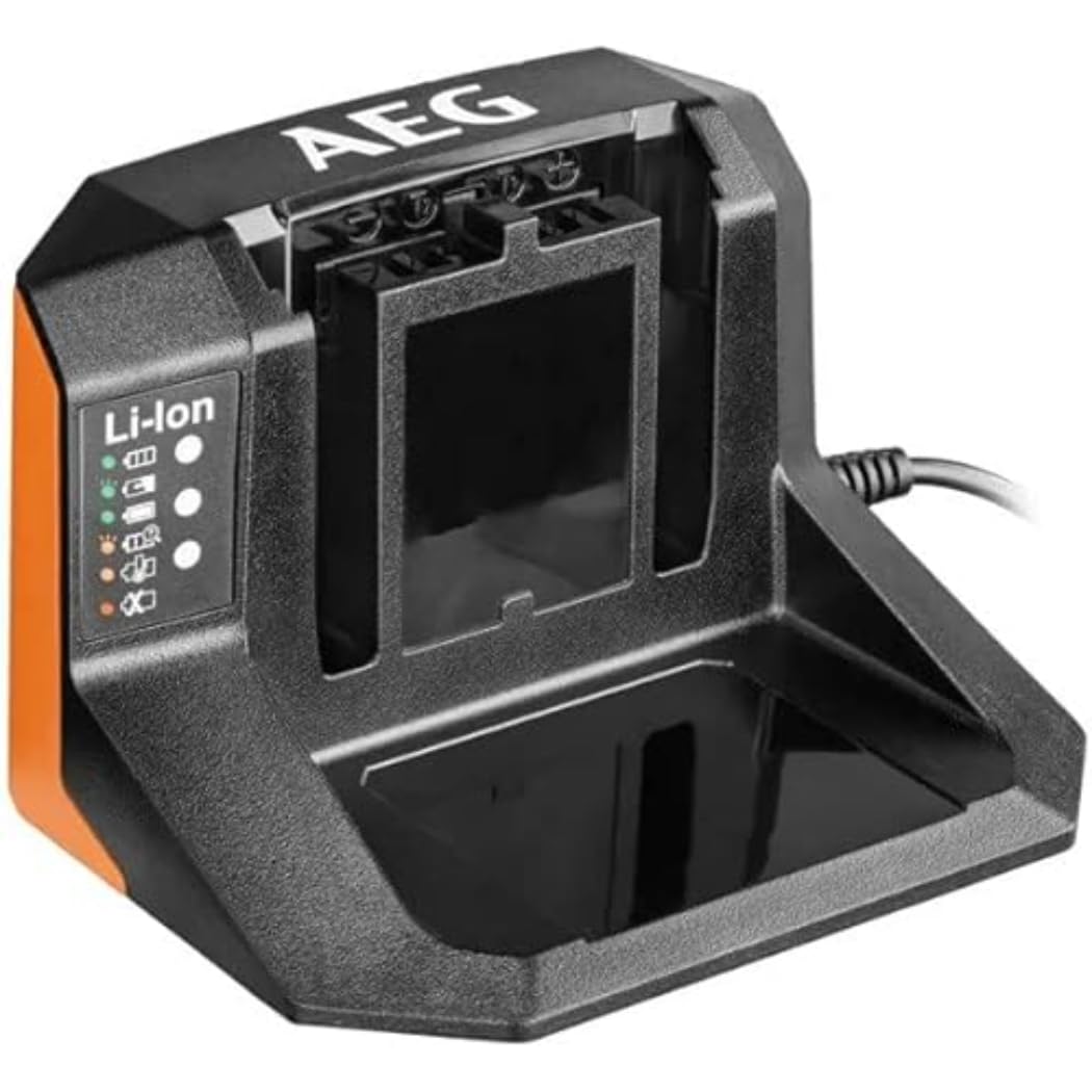 AEG - Caricabatterie 18 V, tensione di rete 220-240 V, per batterie 18 V da 1,5 a 9,0 Ah