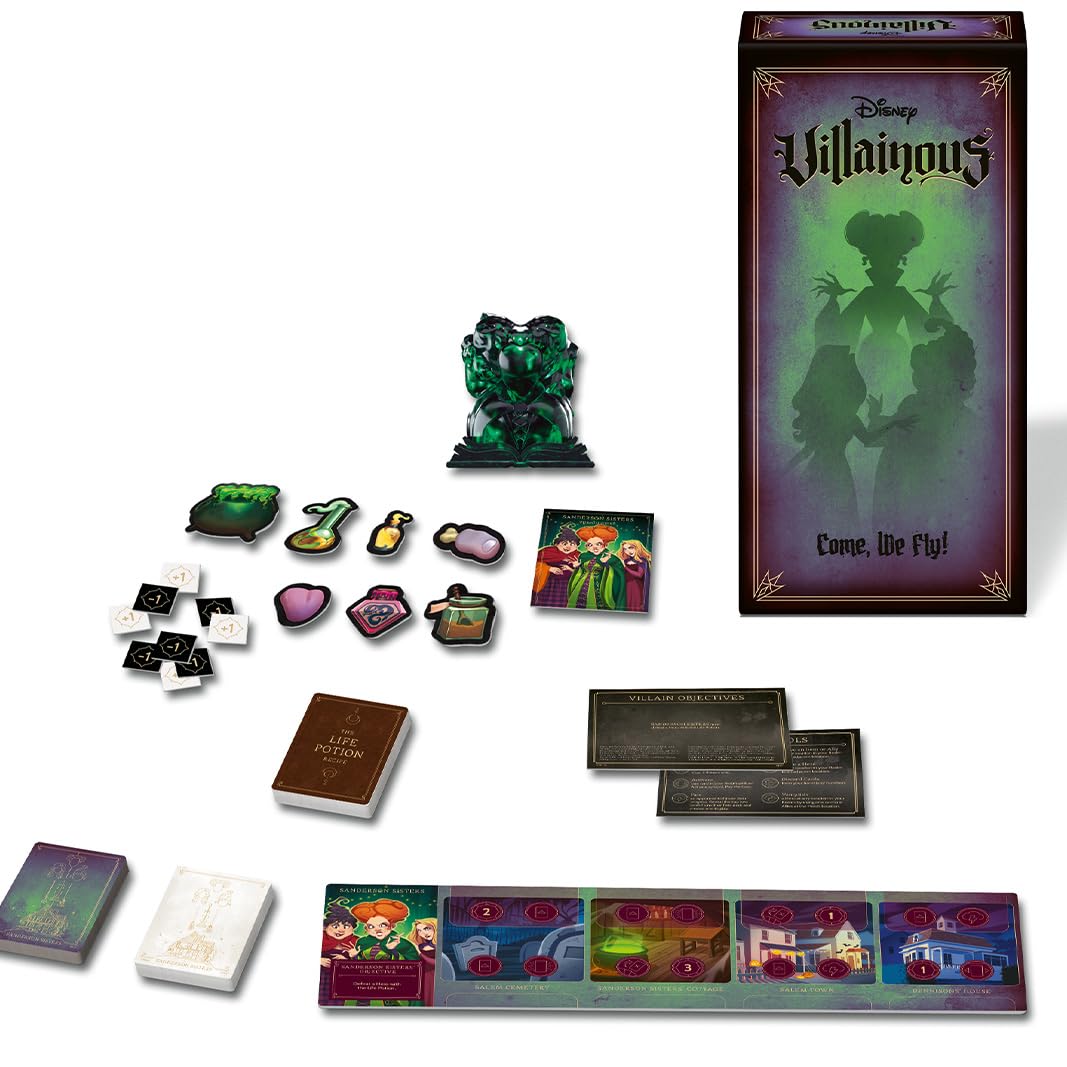 Ravensburger Disney Villainous Expansion Family Strategy Board and Card Game for Ages 10 and Up- Come We Fly Hocus Pocus