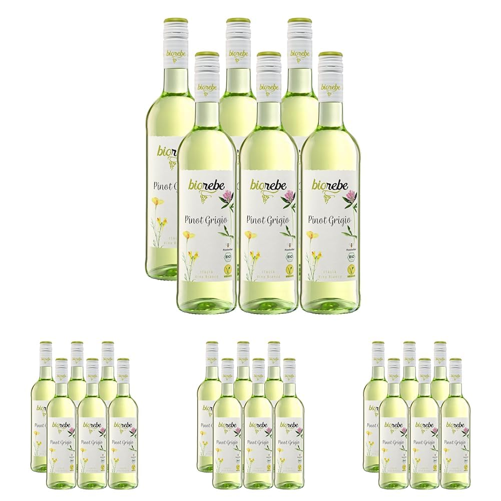 BioRebe Pinot Grigio Trocken (6 x 0,75l) (Packung mit 4)