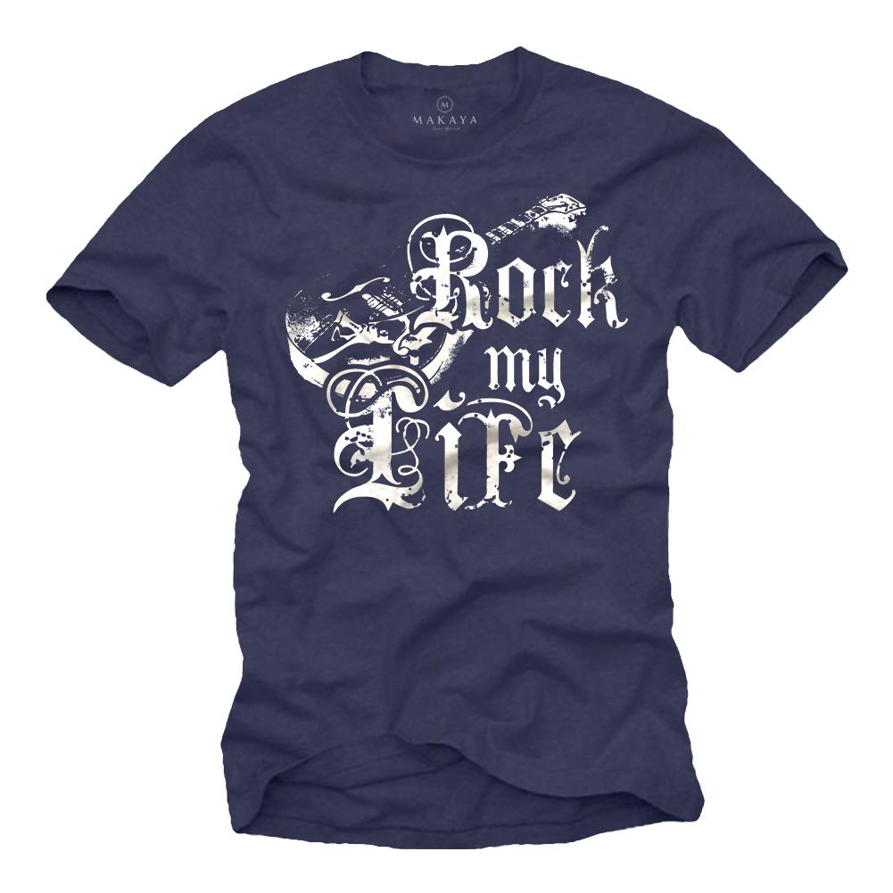 T-Shirt Guitare Homme Rock My Life Cadeau de Musique - Les Beatles, Paul McCartney, John Lennon, RIngo Starr, George Harrison T-Shirt Guitare Homme Rock My Life Cadeau de Musique
