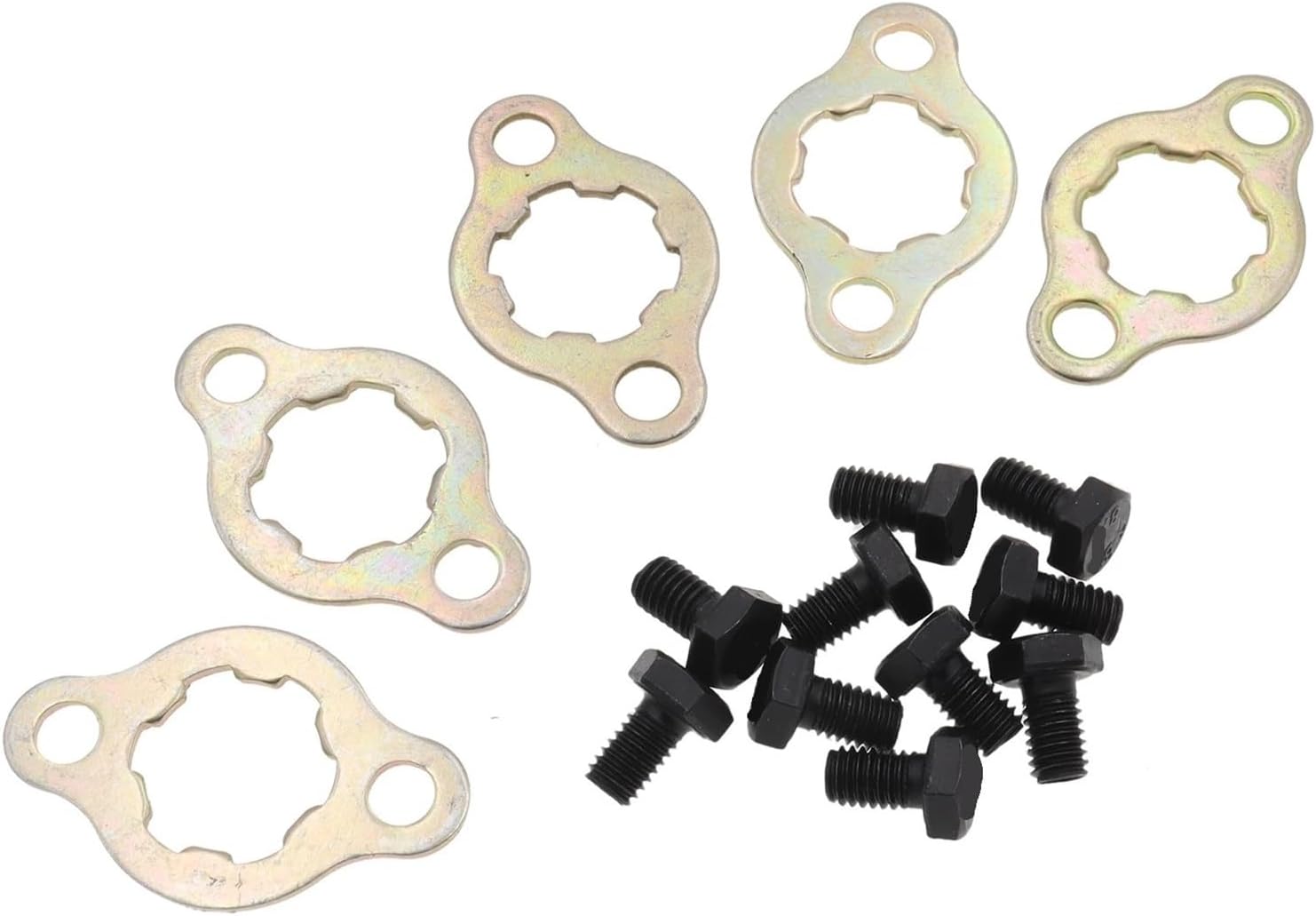 5 Sets of 17mm 20mm Front Engine Compatible with 420# 428# Chain Sprocket Fixing Plate Lock Washer Screw(20mm)