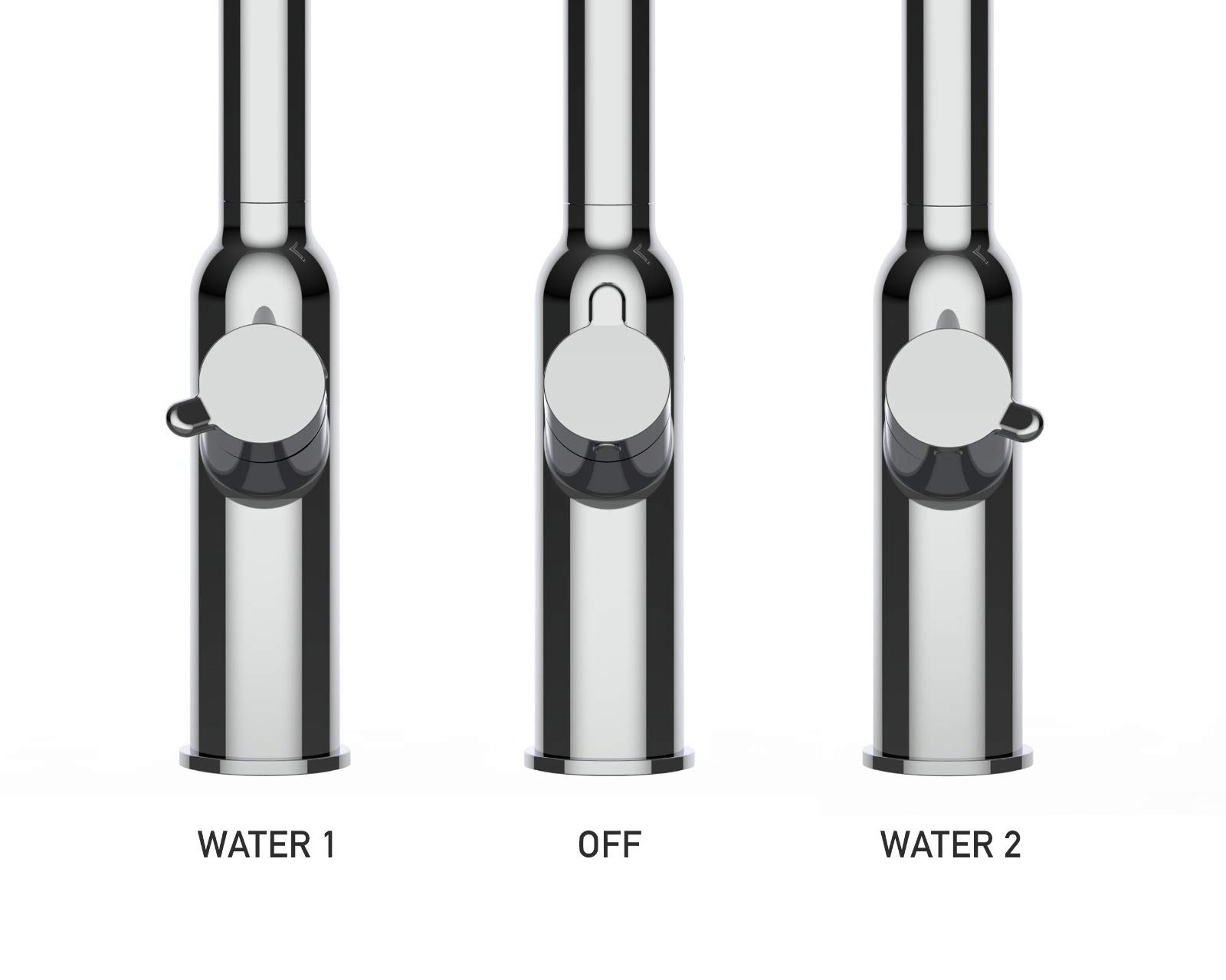 Grifo de cocina 4 vías sistema de carbonatación de agua y filtración/purificación de agua, con caño giratorio 360 ​​° - Cromo