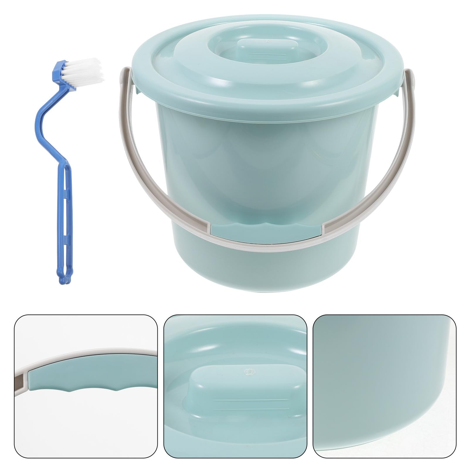 Gatuida Vaso da Notte Portatile Coperchio e Manico, Secchio per Urina 8l in Plastica Resistente, Vasino Antiscivolo per Adulti, Donne Incinte e Anziani, Ausilio per Uso Domestico