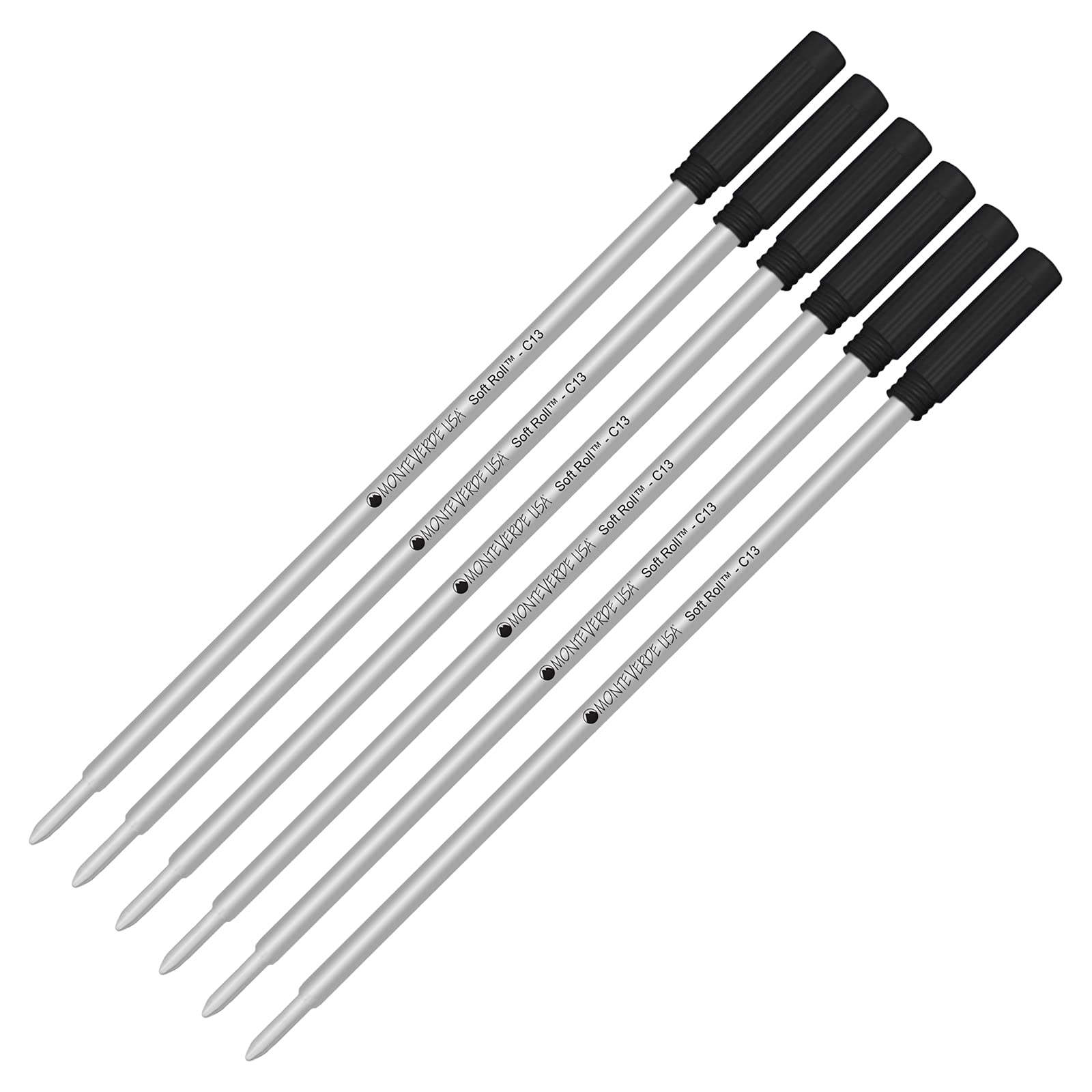 Monteverde c132bk Soft Roll Blister di 2 ricariche per penna sfera Cross nero