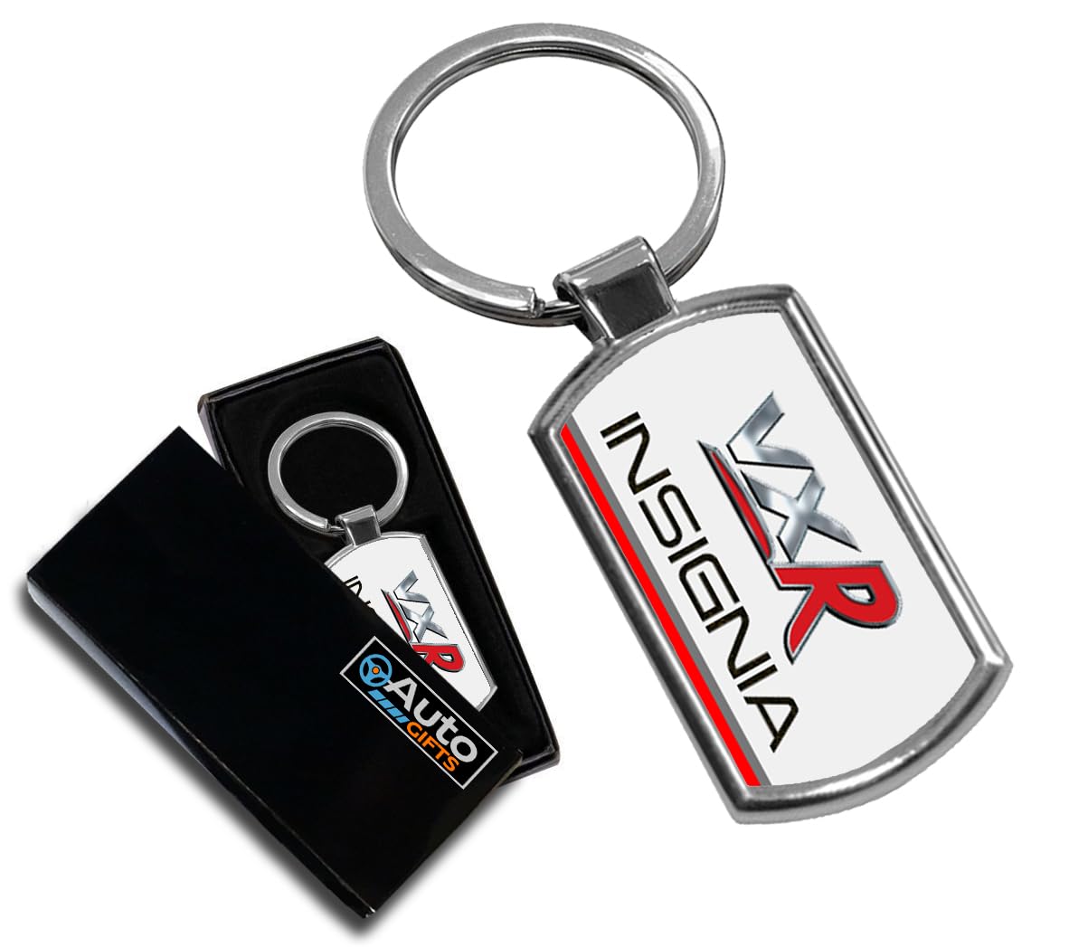 Cargifts Unisex Silver Metal Car Keyring For Insigna Vxr