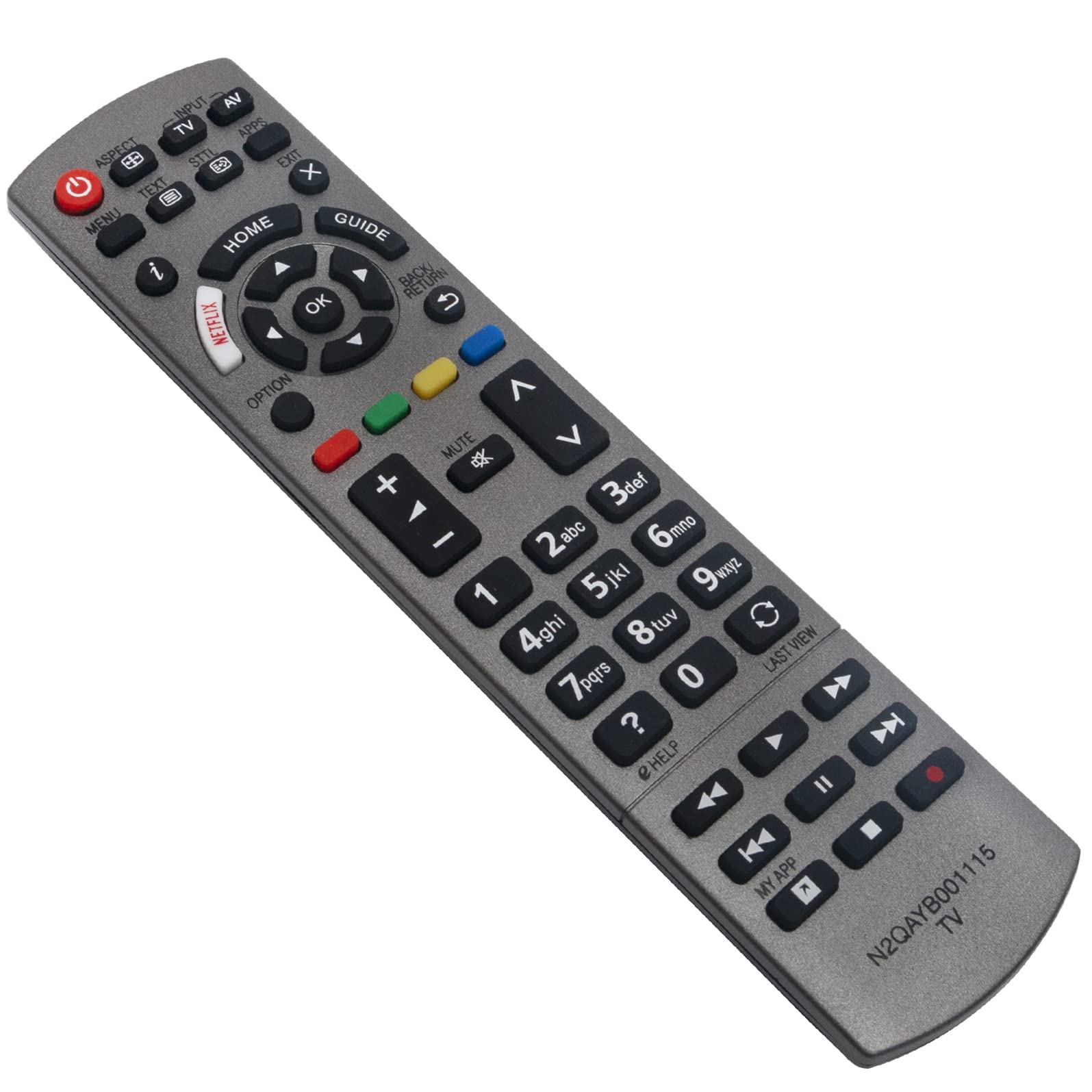 VINABTY Telecomando Ricambio Per TV Panasonic Viera – Modello N2QAYB001115, Compatibile Con TX-40EX610E, TX-50EX700B E Molti Altri