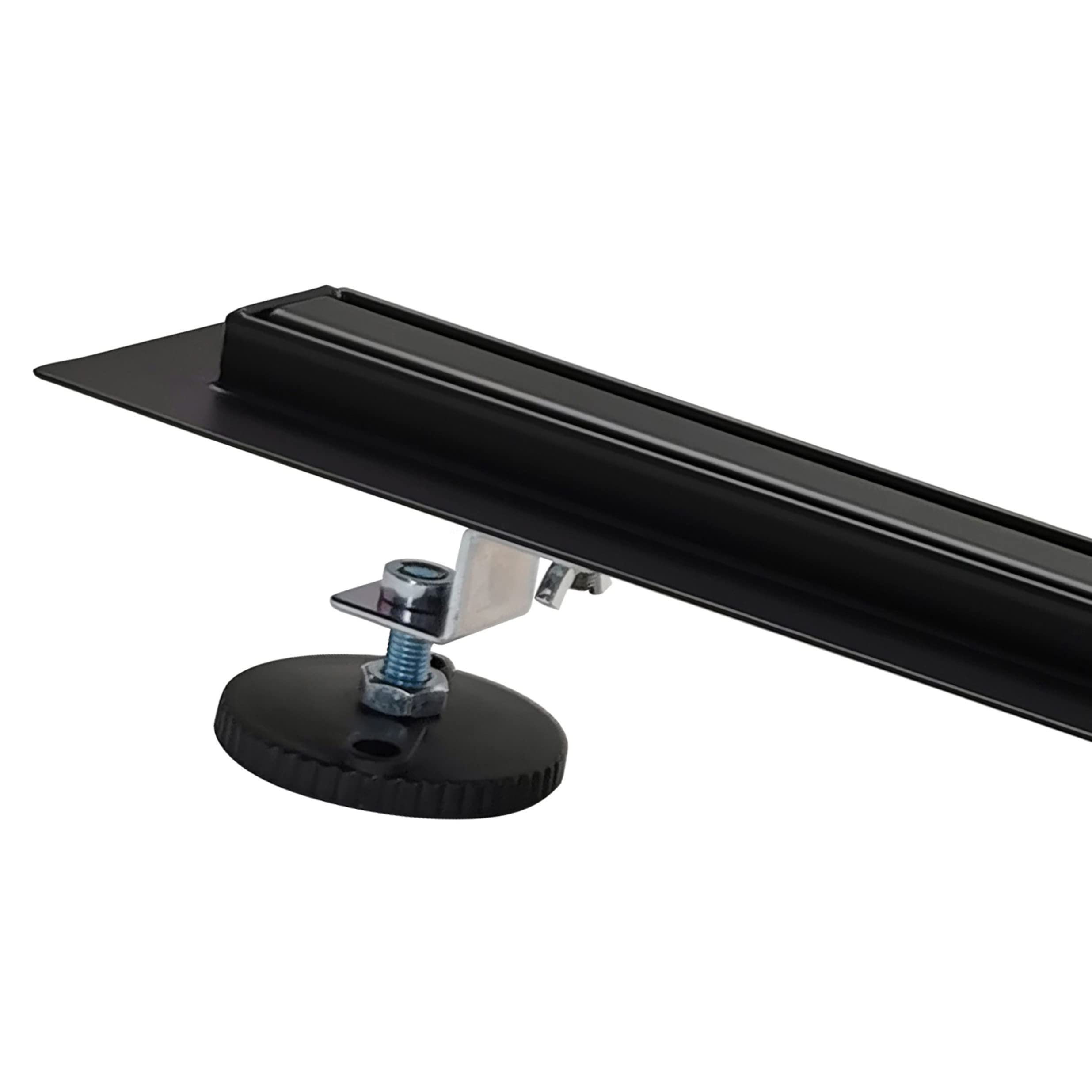 Caniveau Douche Linéaire Inox, Siphon 360°, Noir, 60 cm | Siphon sol 20 mm rotatif, acier inoxydable, ensemble salle de bains, douche à niveau du sol, système d'évacuation DN 40/50