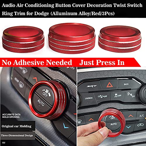 Red Climate Control Knob Covers