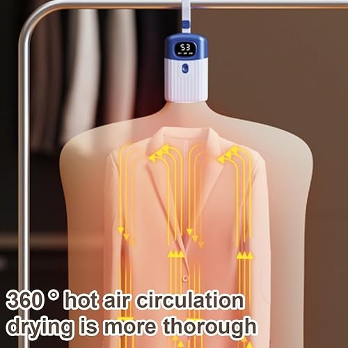 Miniatura 8 de Secadora de ropa portátil, de secado rápido, silenciosa, compacta, temporizador, ajustable, máquina de lavandería plegable para viajeros