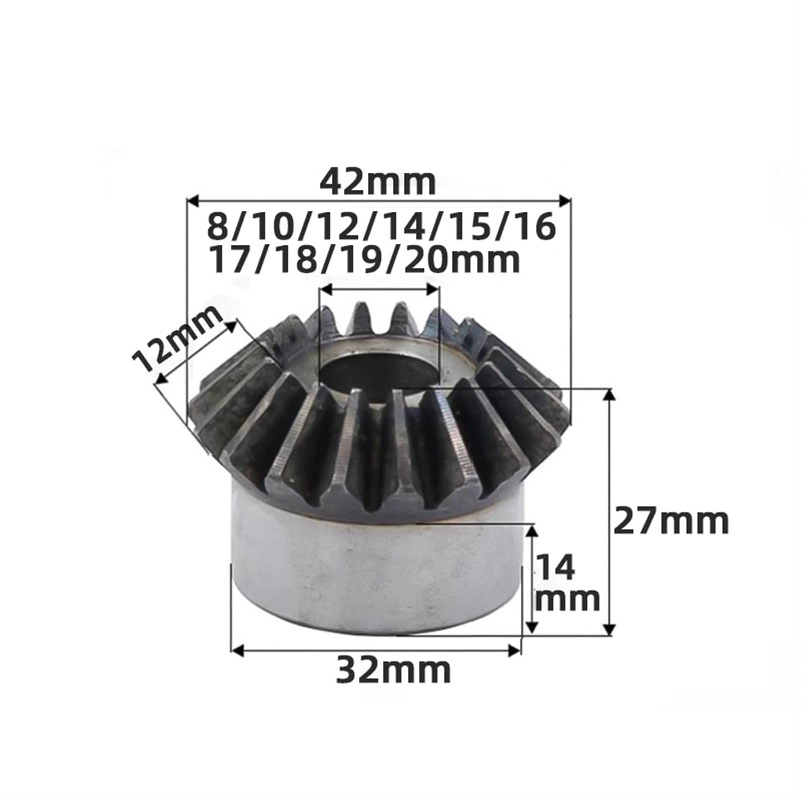 Ingranaggio Conico 20 Denti Modulo 2 - Per Trasmissioni Meccaniche E Progetti Fai Da Te - Foto 3