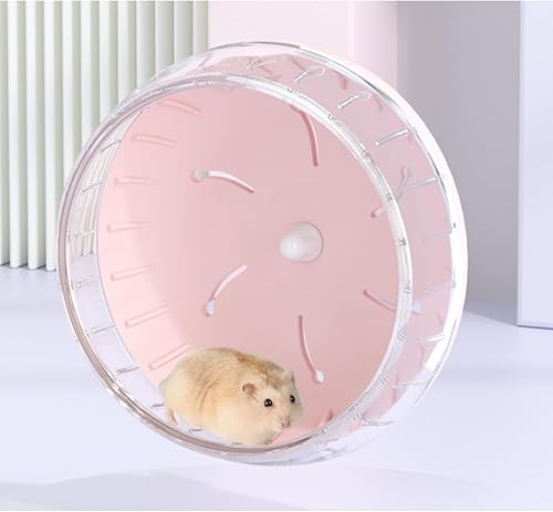 Vista 11 de MANON ROSA Rueda de hámster súper silenciosa y silenciosa con soporte ajustable para chinchillas jerbos ratones animales pequeños (M