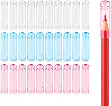 30Pcs Pencil Tip Protector Cover, Pen Tip Protective Cover, Plastic Cap