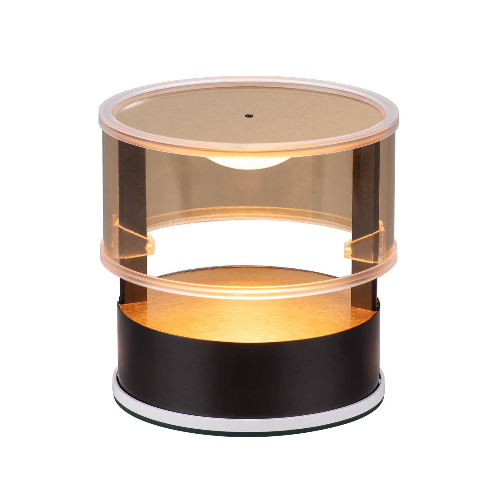 Tubicen LED Cordless Table Lamp, 4000mAh Rechargeable Battery Operated Lamp, Stepless Dimmable LED Ambient Night Lamp for Bedroom Living Room, Gesture Sensor Control, 4.7" H