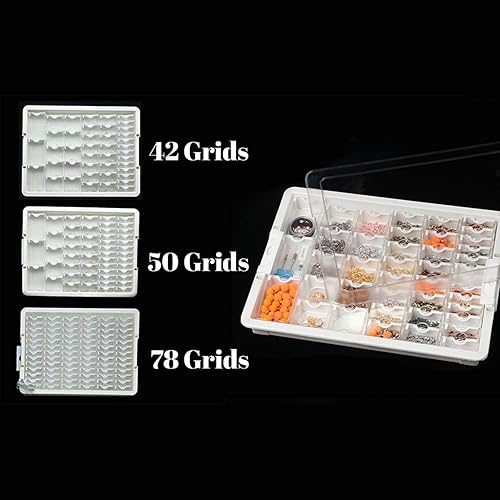 Miniatura 2 de Contenedor de almacenamiento de pintura de diamante de 425078 ranuras, compartimentos separados, organizador de suministros de costura para