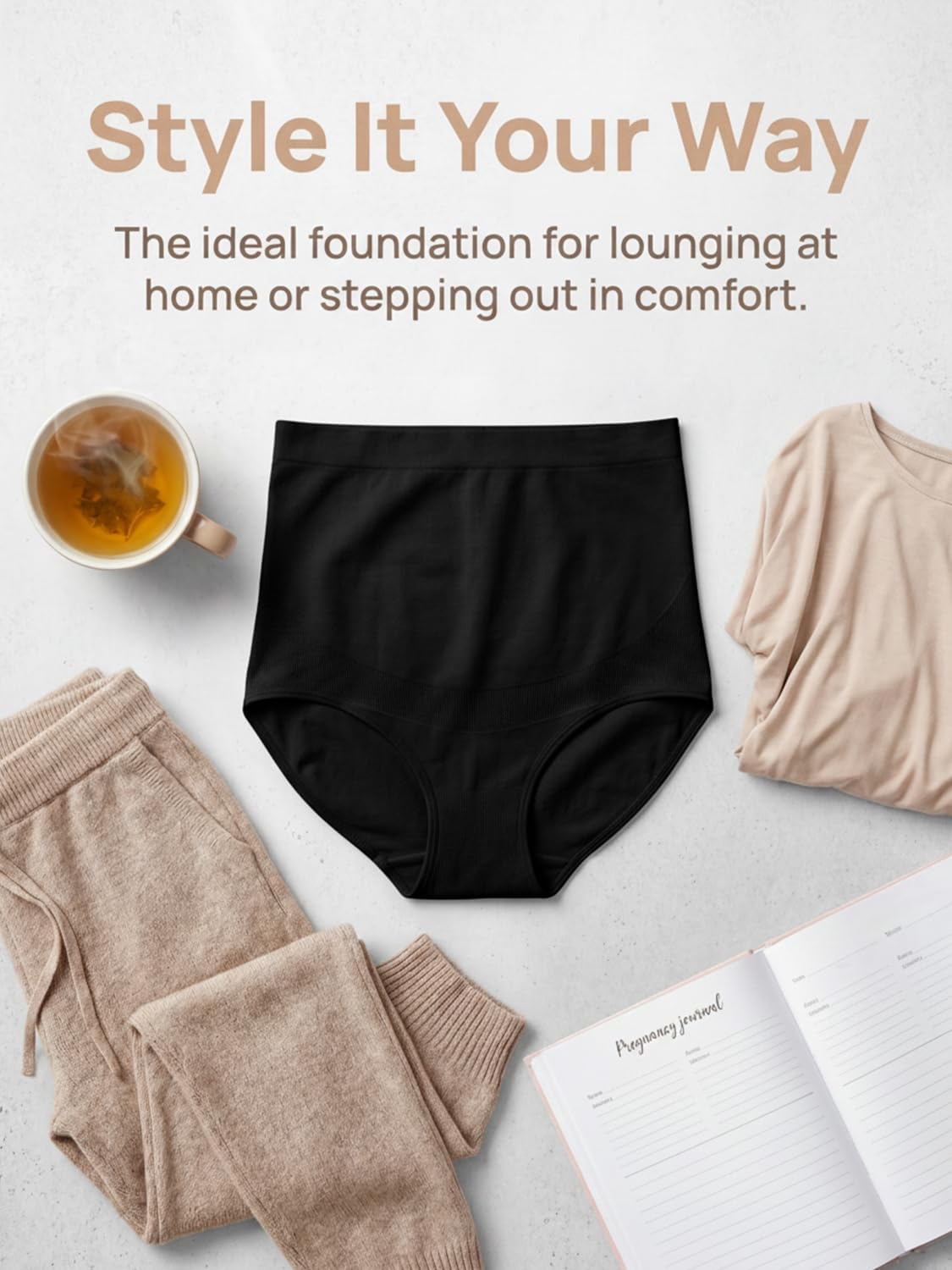 4 Pack Women's Maternity High Waist Underwear Over Bump Pregnancy Soft Seamless Supportive Panties