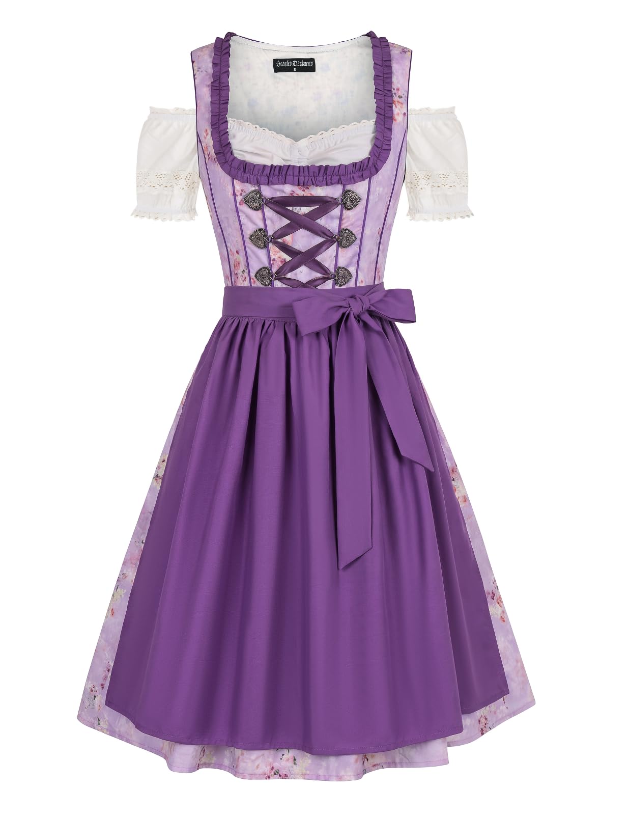 SCARLET DARKNESS Oktoberfest Outfit Women, Dirndl Dress,Traditional Costume