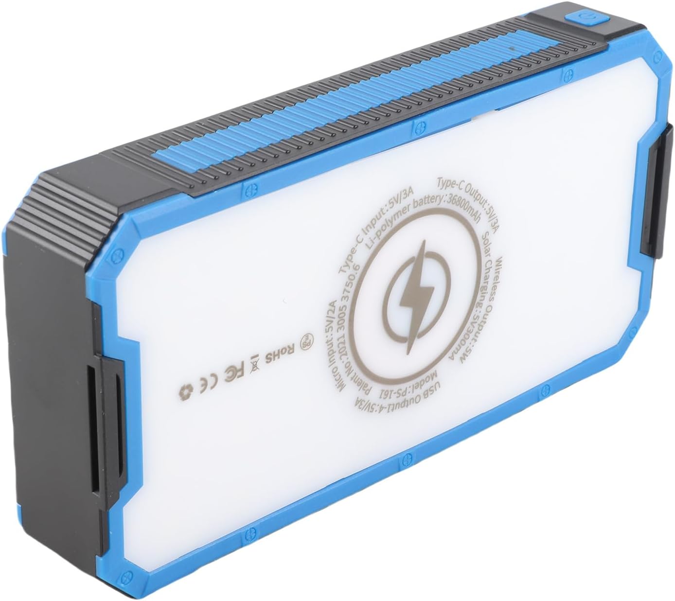 Zerodis Photo voltaic Energy Financial institution Photo voltaic Chargers Charger Cellular Energy Provide Exterior Battery with 34LEDs 4 USB Output Sort C Micro Enter for Out of doors Tenting Mountaineering Financial institution