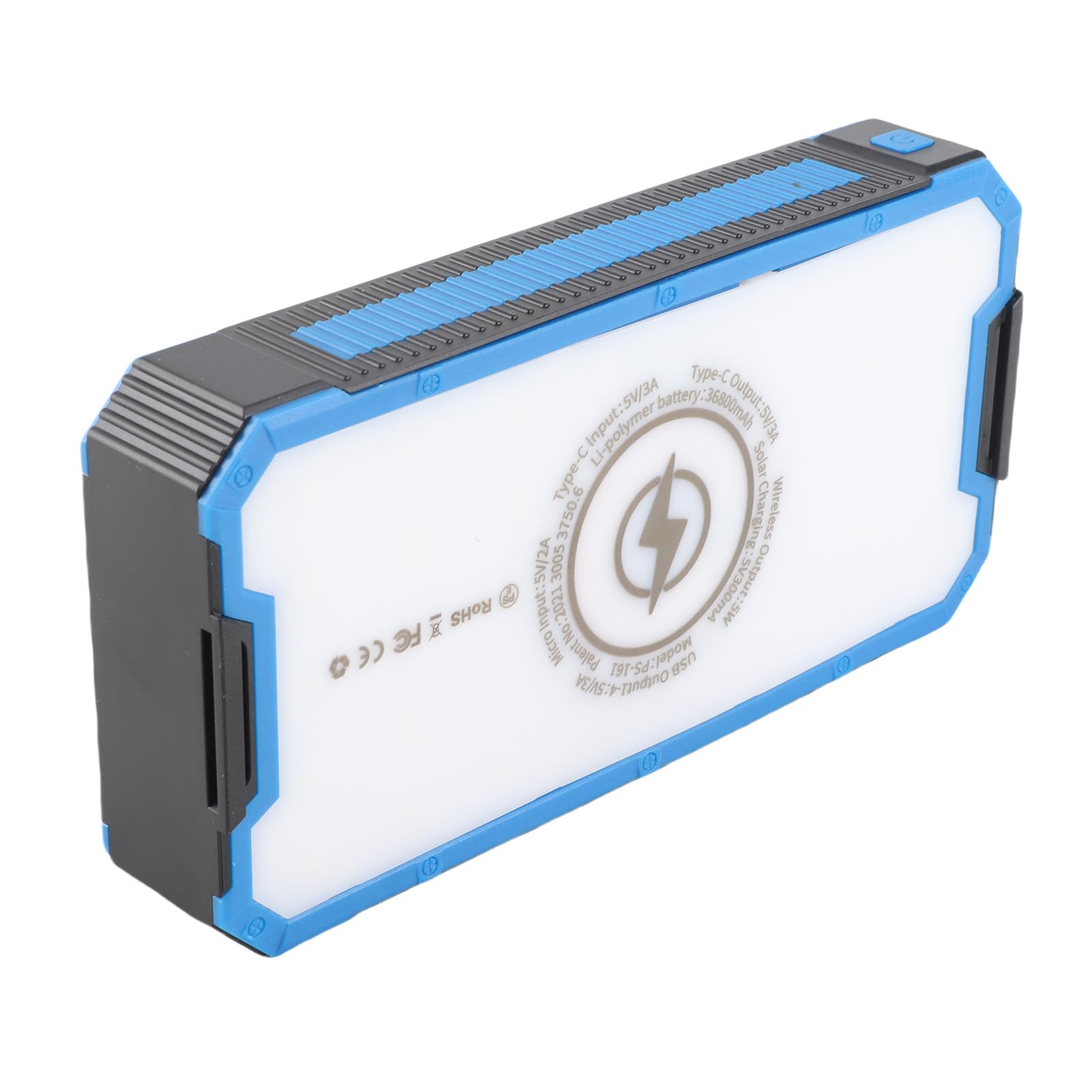 Chrees Solar-Powerbank, 36800 MAh, Schnell Aufladbarer, Tragbarer Externer Akku für Outdoor-Camping, 34 LEDs, USB-Solar-Powerbank Zum Wandern