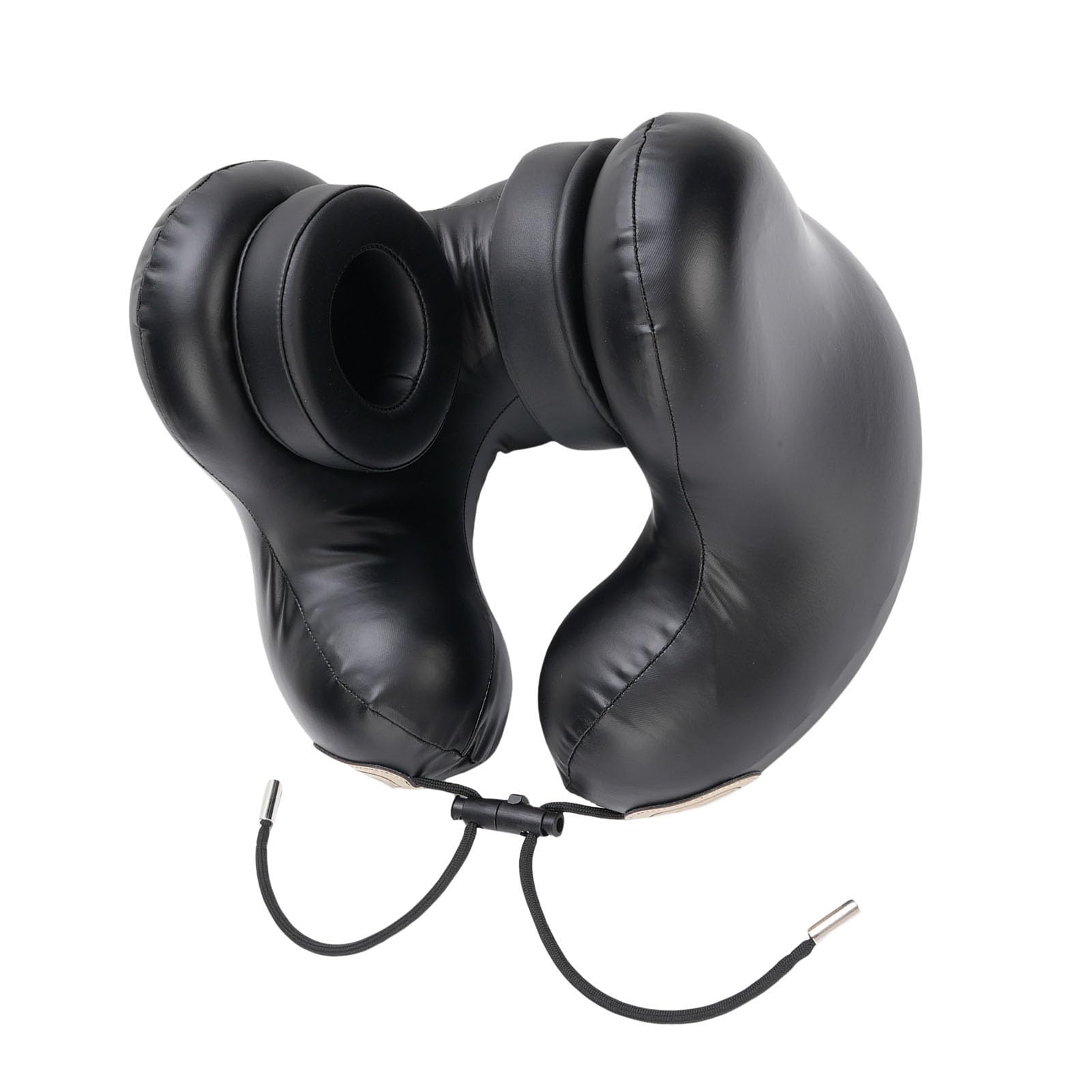 Almohada de Viaje para el Cuello con Auriculares, Almohada Musical Inalámbrica en Forma de U, Espuma Viscoelástica, Orejeras con Cancelación de Ruido, Batería de 72 Horas para Avión, Coche,