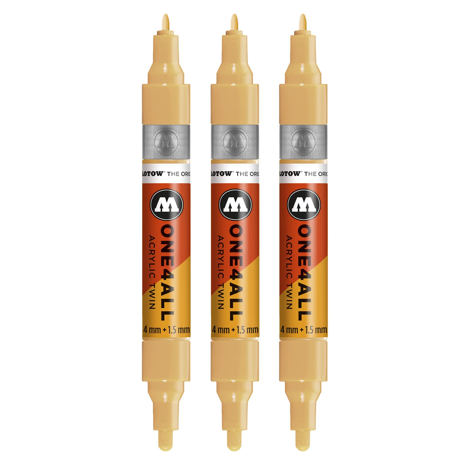 Molotow ONE4ALL Acrylic Twin Marker Pens Pack of 3 009 Sahara Beige Light — image 1