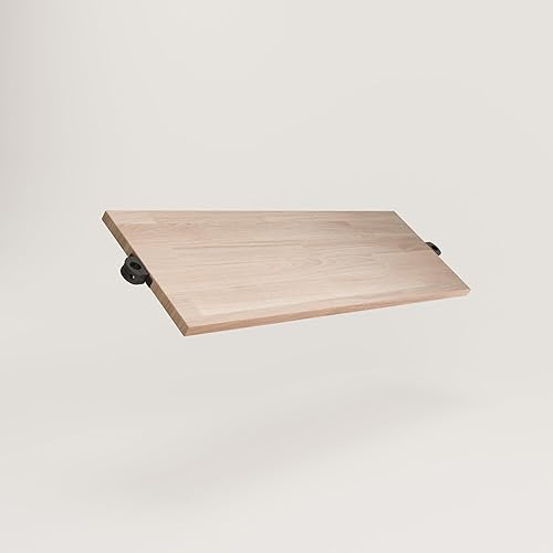 Miniatura 21 de pamo Estantes de metal negro para riel de ropa de tubería industrial, estante de ropa montado en la pared compatible con todos los productos