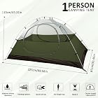 Foto di Bessport Tenda da Campeggio Ultraleggera 1-2-3 persona,Tenda a Cupola Istantanea Impermeabile Attività all'aperto Zaino Festival Per trekking Aldulto Tenda Campeggio Con ingombro ridotto