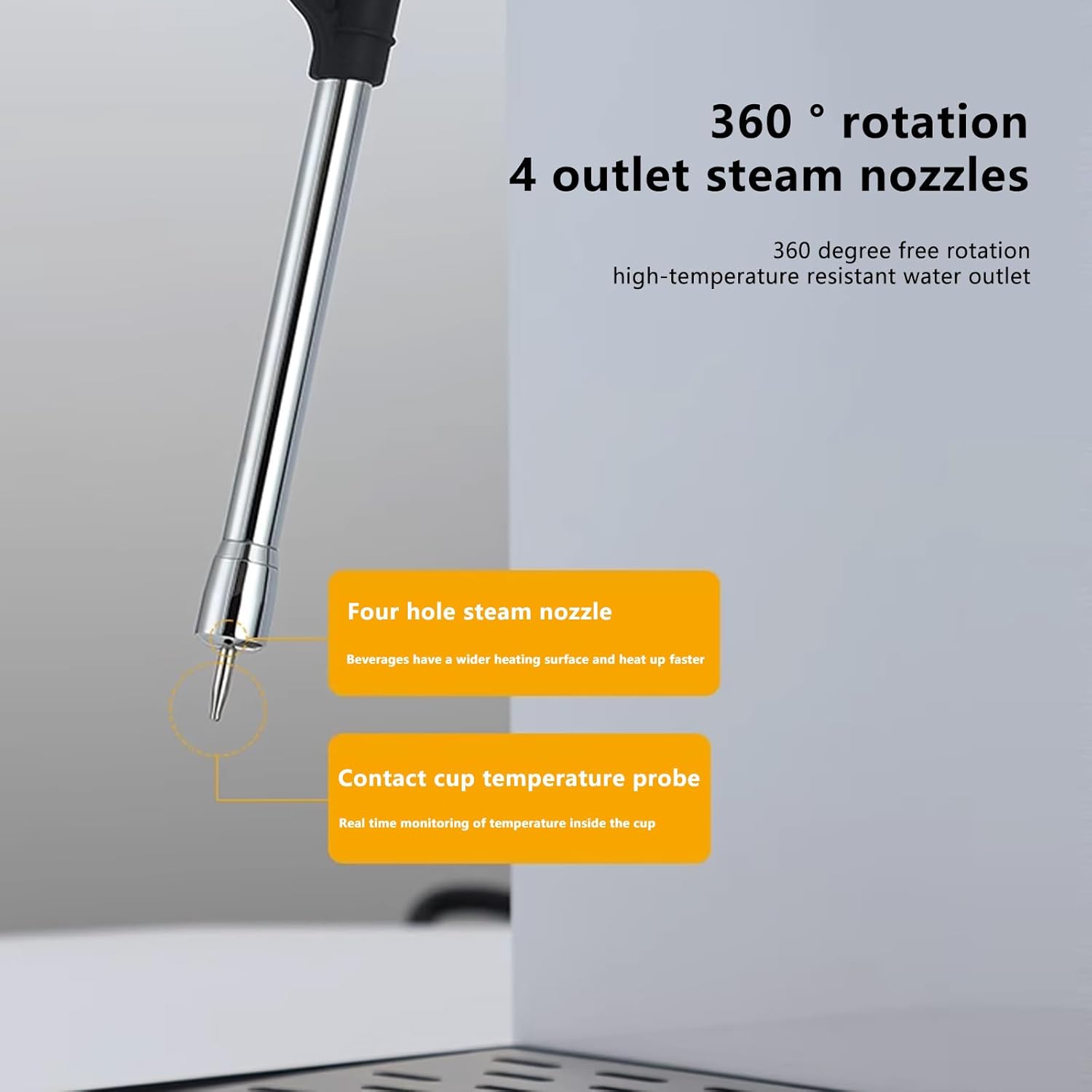 6L Commercial Automatic Steam Milk Frother Machine with LCD Display - Perfect for Tea, Coffee, and Frothing Hot Water - High Efficiency, Easy to Use