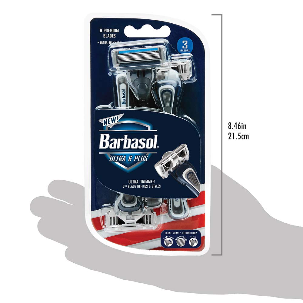 Barbasol Ultra 6 Plus Premium golarka jednorazowa, 3 szt