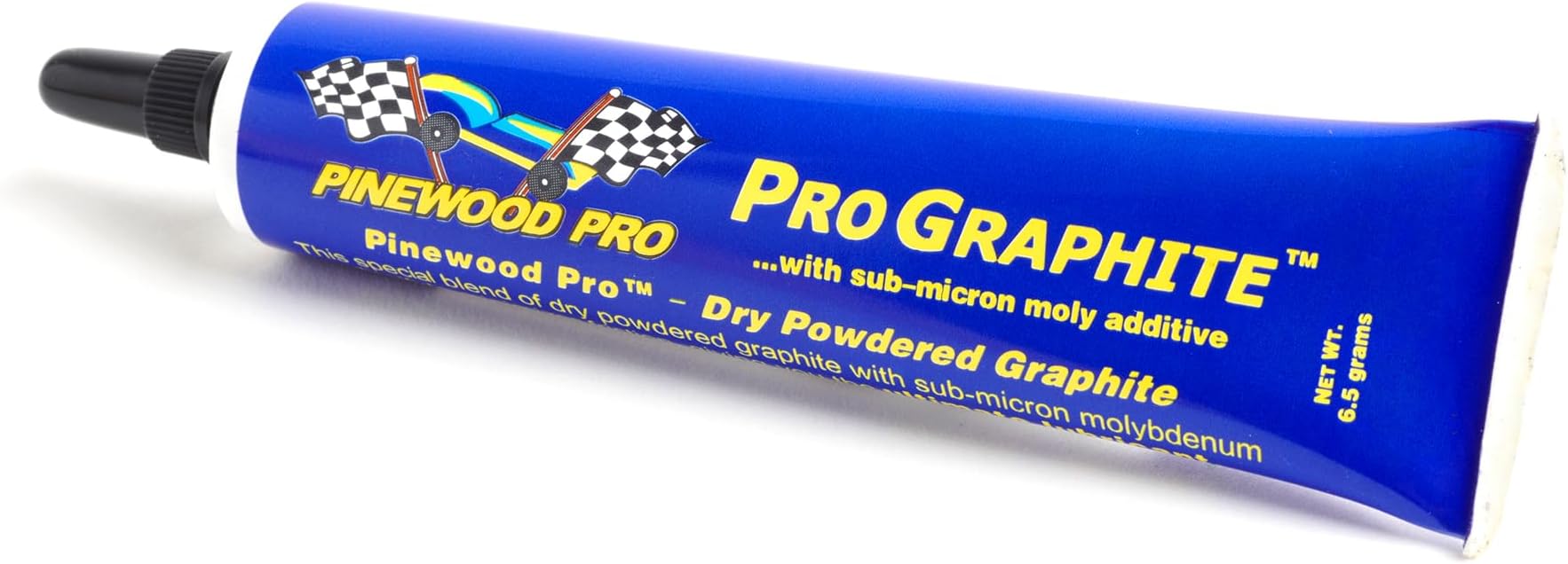 Pinewood Pro PRO Graphite: Dry Graphite Lubricant Blended with Molybdenum in an easy-squeeze tube for use on Pinewood Derby car axles | Increase your speed by reducing friction!