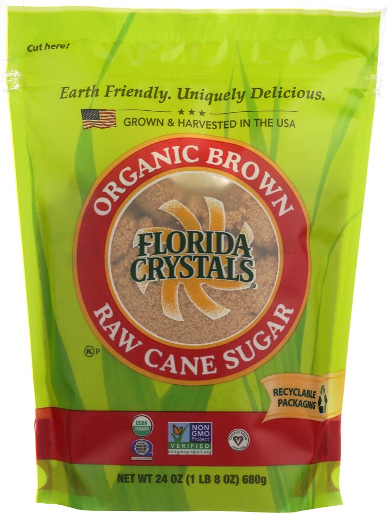 Organic Sugar by Florida Crystals – 1 Count (Pack of 6), brown