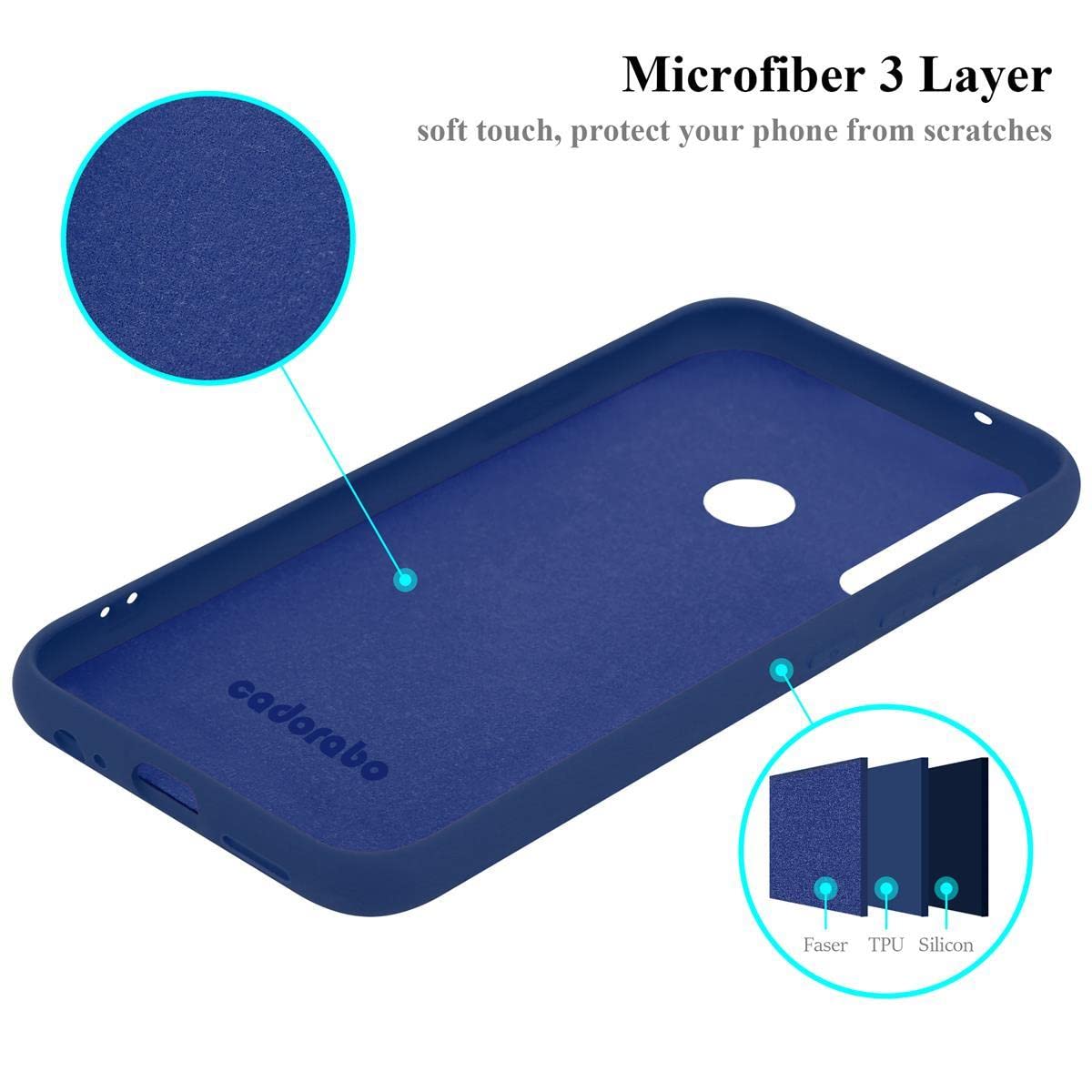 Cadorabo cover compatibile con Huawei P40, cover in silicone liquido per P40, custodia in silicone, resistente ai graffi e agli urti sottile cover protettiva - LIQUID LILA CHIARO