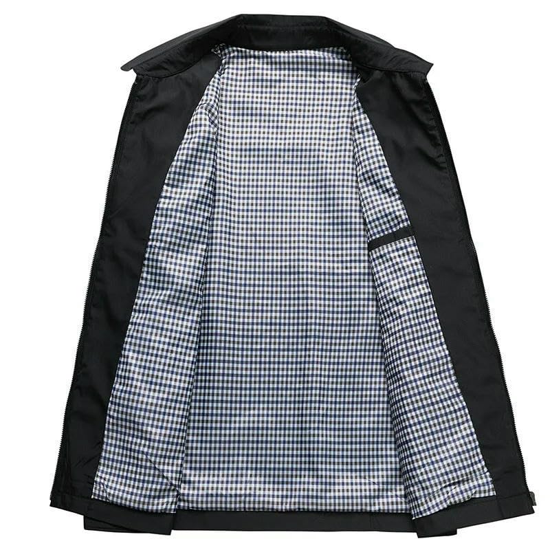 Vêtement de printemps homme : veste à revers Kaki9 pour le bureau - 3