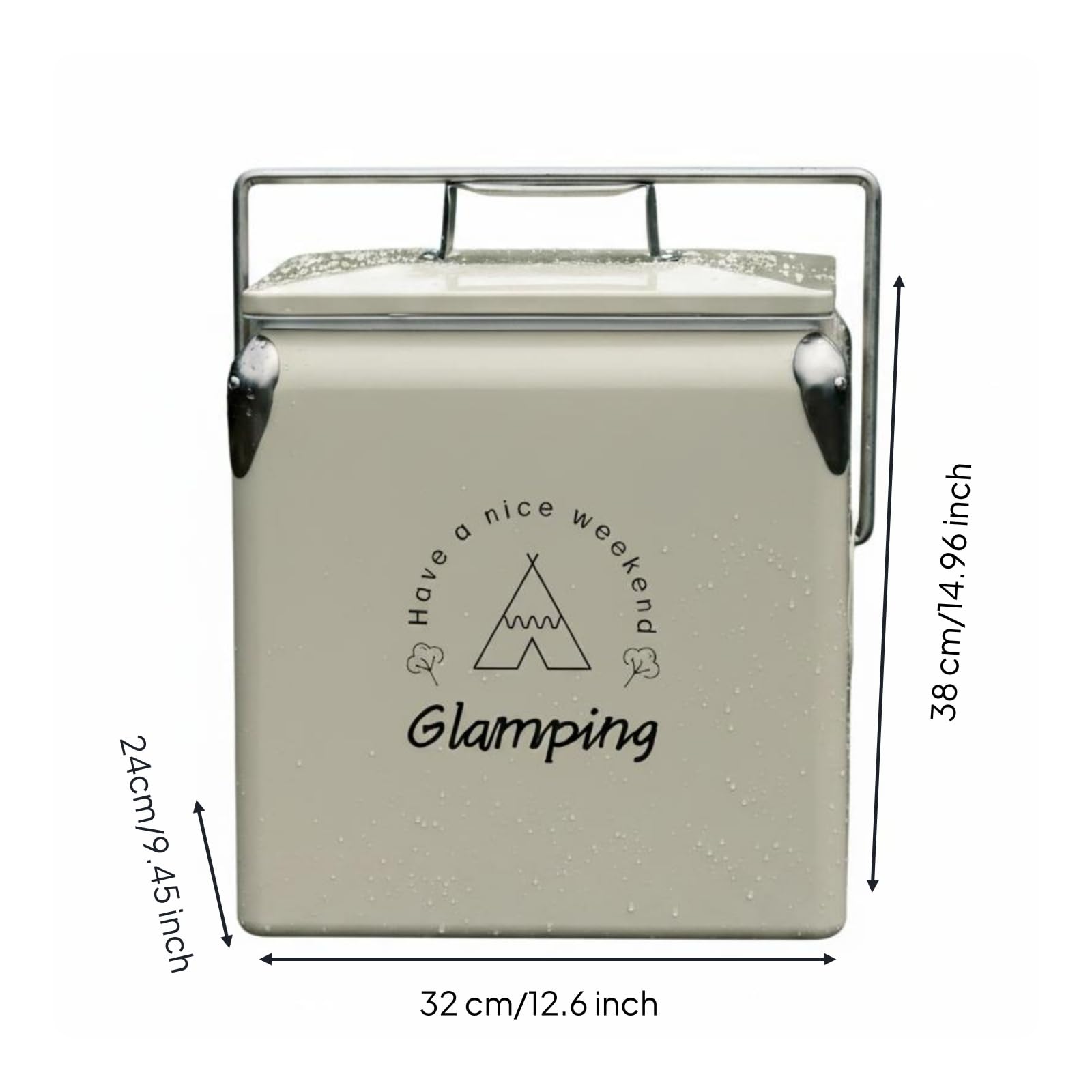 Borsa Termica Portatile Frigo da Campeggio Contenitore Isolato Ghiacciaia Picnic con Esterno Liscio E Resistente E Chiusura Affidabile Adatta a