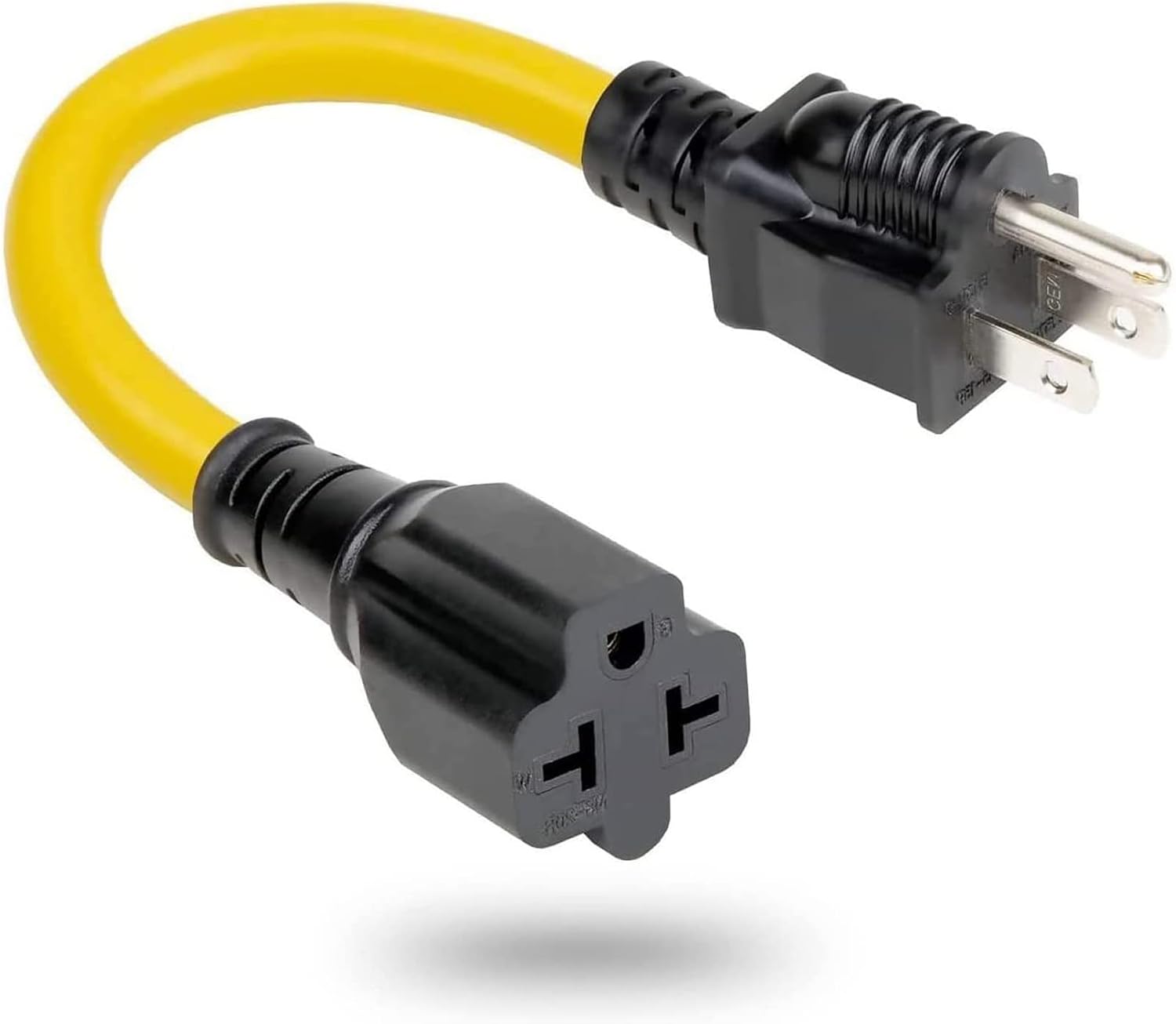 12AWG Heavy Duty Extender 15 Amp AC Plug to 20 Amp Adapter Cable 5-15P to 5-20R 5-15P to 6-15R 5-15P to 6-20R 4 in 1 AC 1FT Adapter 15A 125V to 20A 250V 15A 125V to 20A 250V Adapter Cable